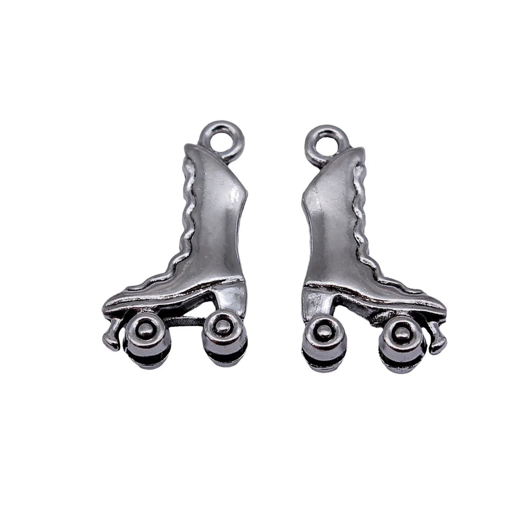 20x11mm 1.1g Antique Silver Zinc Alloy Roller Skate Charm Pendant for DIY Bracelet Necklace Making