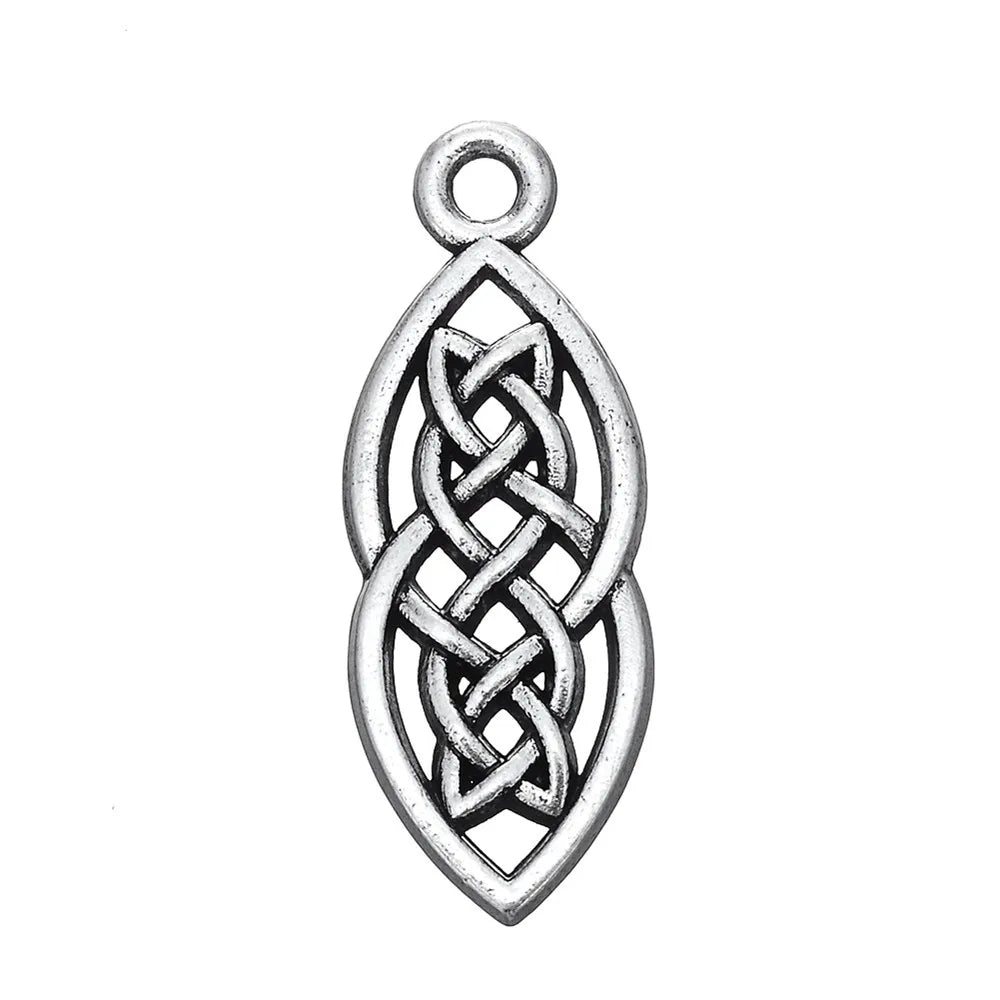 10x26mm 1.4g Multicolor Zinc Alloy Irish Knot Charm Pendant for DIY Necklace Bracelet Making