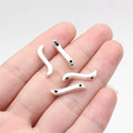 18x5mm 0.74g Antique Silver Zinc Alloy Double Hole S Shape Connector Beads for Bracelet DIY Jewelry Making