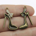 31x21mm 1.6g Multicolor Zinc Alloy High Heel Shoe Charm Pendant for DIY Fashion Jewelry Making