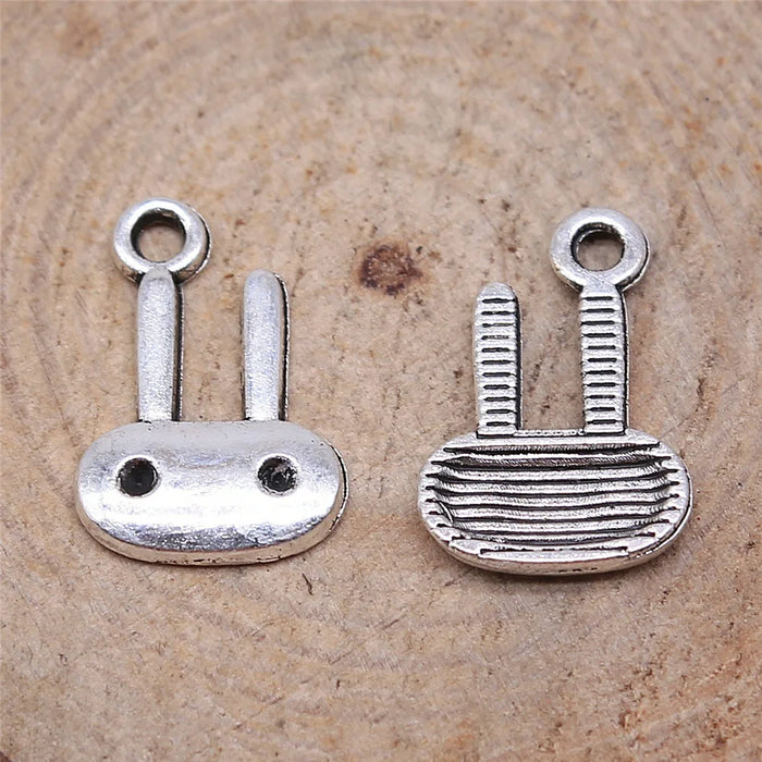 18x14mm 0.8g Multicolor Zinc Alloy Rabbit Head Charm Pendant for DIY Bracelet Necklace Making
