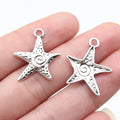 23x20mm 1.2g Multi Color Zinc Alloy Spiral Starfish Charm Pendant for DIY Ocean Jewelry Making