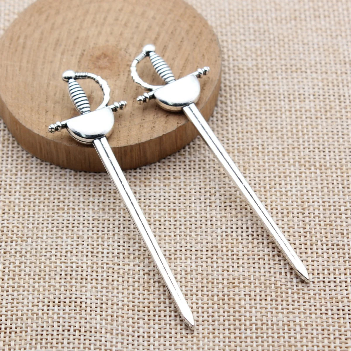 83x23mm 6.6g Multicolor Zinc Alloy Fencing Charm Pendant for Necklace Bracelet DIY Jewelry