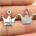 17x19mm 0.9g Multicolor Zinc Alloy Princess Crown Letter Charm Pendant for DIY Necklace Bracelet Making