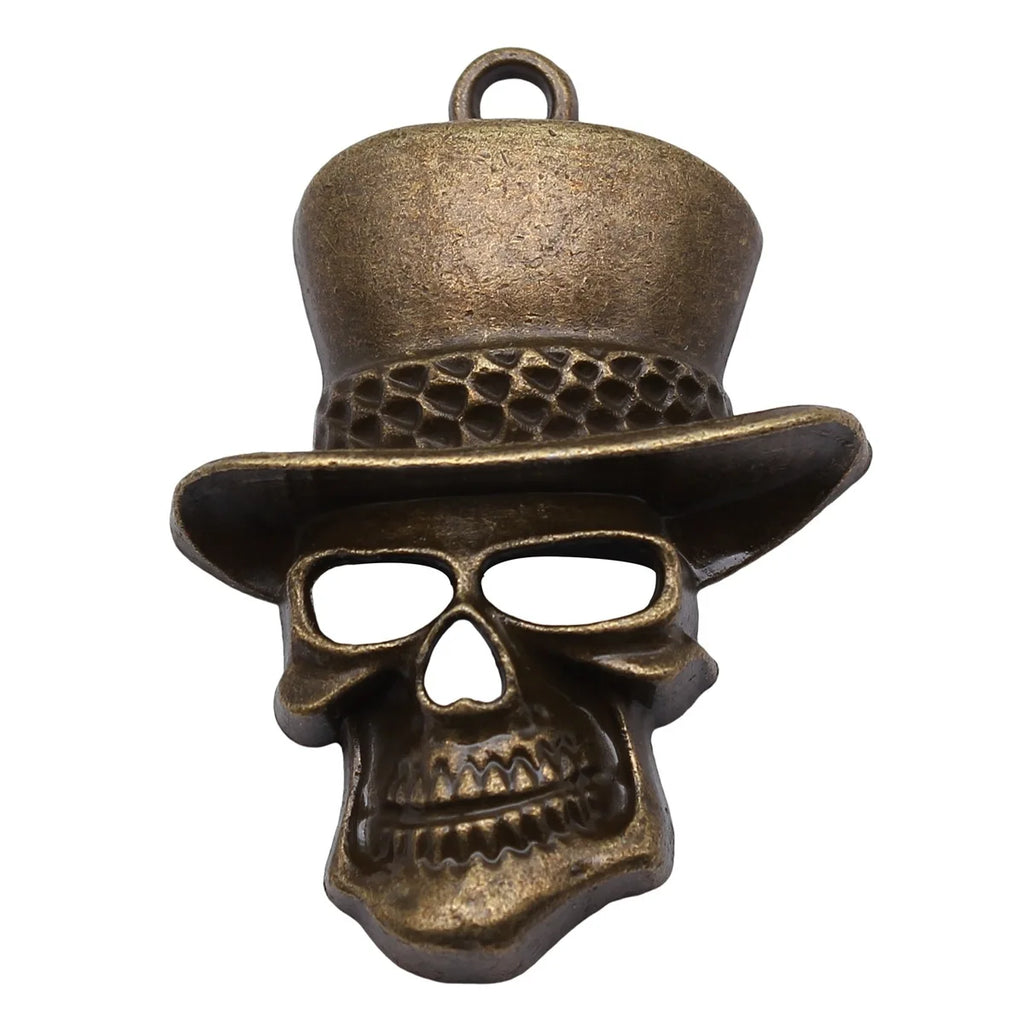 52x38mm 14.8g Multicolor Zinc Alloy Cowboy Skull Charm Pendant for Western Gothic DIY Jewelry Making