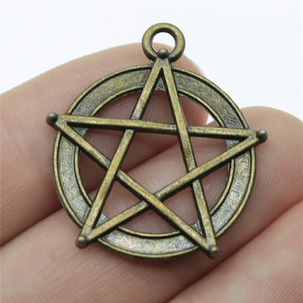 28mm 2.6g Multicolor Zinc Alloy Five Point Star Charm Pendant for DIY Necklace Bracelet Making