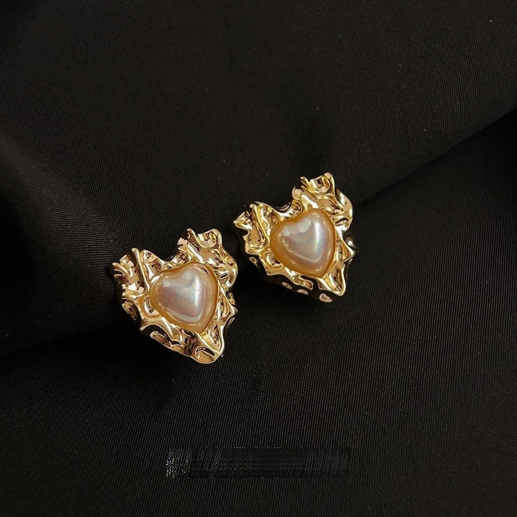 Gold Plated Copper Geometric Spiral Clip On Drop Earrings, Non Pierced Luxury Commuter Jewelry