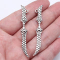 59mm 3.1g Antique Silver Tone Zinc Alloy Blade Spear Sword Halberd Charm Pendant for Cosplay DIY