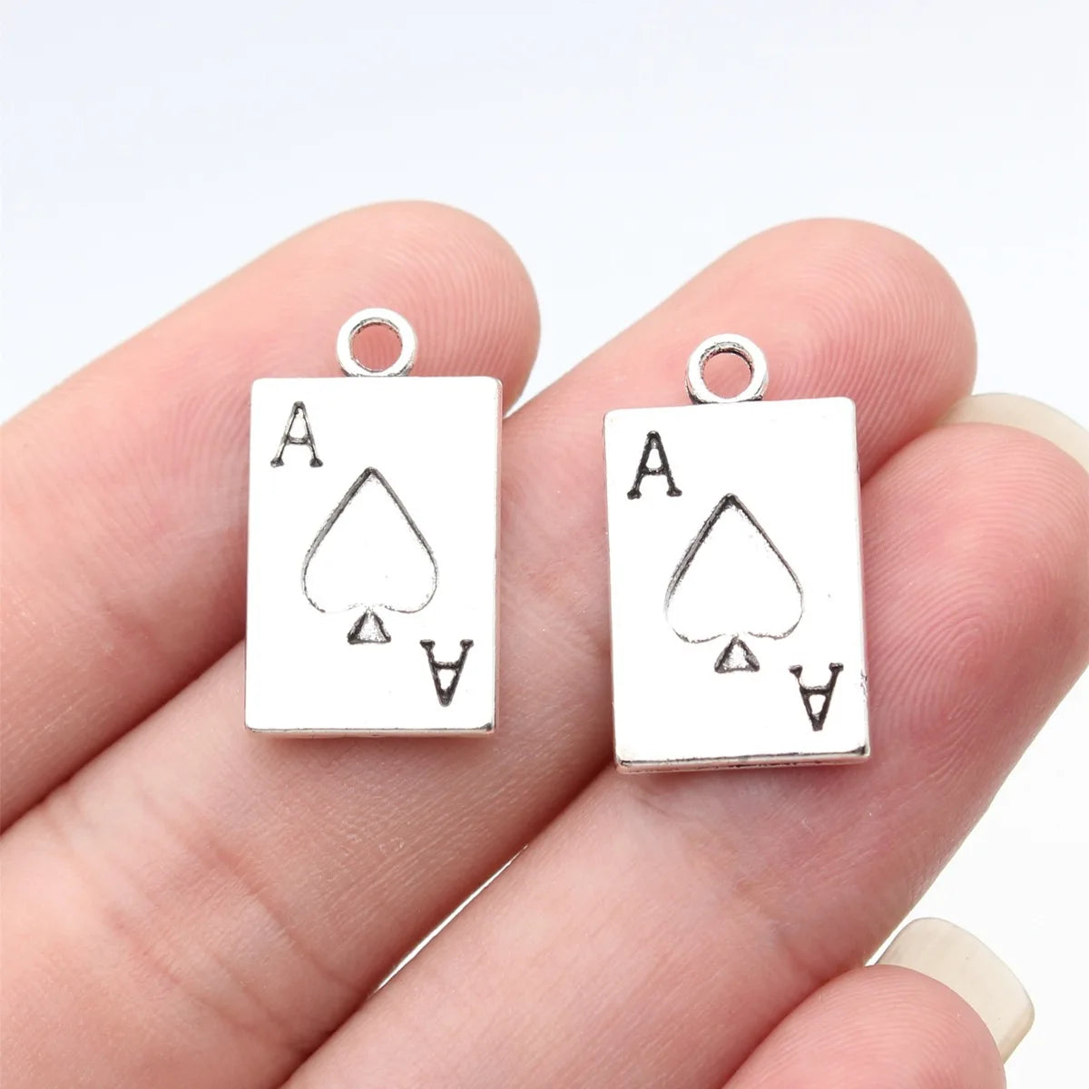 21x12mm 2.3g Multicolor Zinc Alloy Playing Card Charm Pendant for Bracelet Necklace DIY Jewelry Making
