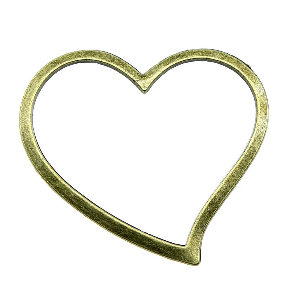 39x35mm 2g Multicolor Zinc Alloy Hollow Heart Charm Pendant for DIY Necklace Bracelet Making