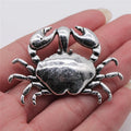 38x54mm 12.4g Antique Silver Zinc Alloy Crab Charm Pendant for DIY Necklace Bracelet Jewelry Making