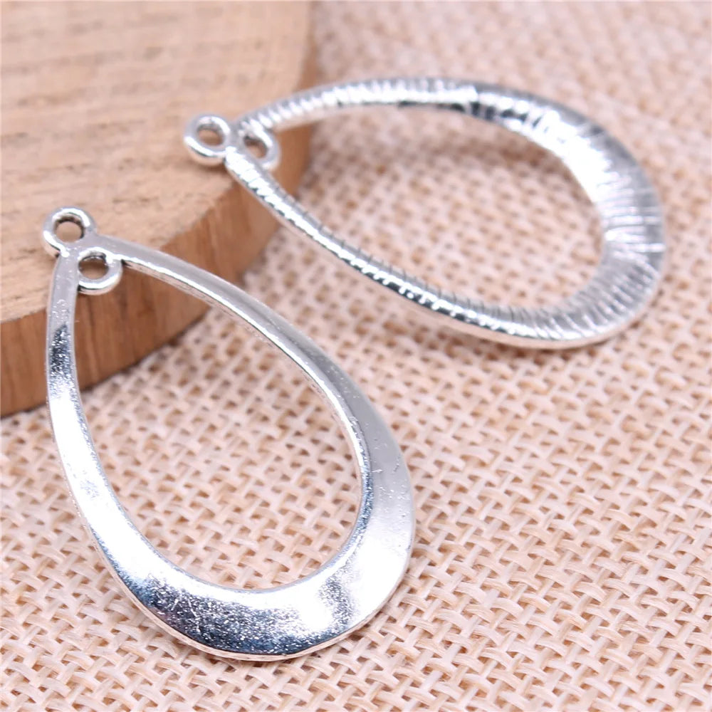 35x21mm 2.1g Multicolor Zinc Alloy Waterdrop Teardrop Earring Connector Charms for DIY Earrings Jewelry Making