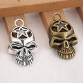 37x20MM Antique Silver Zinc Alloy Skull Charm Pendant for DIY Necklace Bracelet Jewelry Making