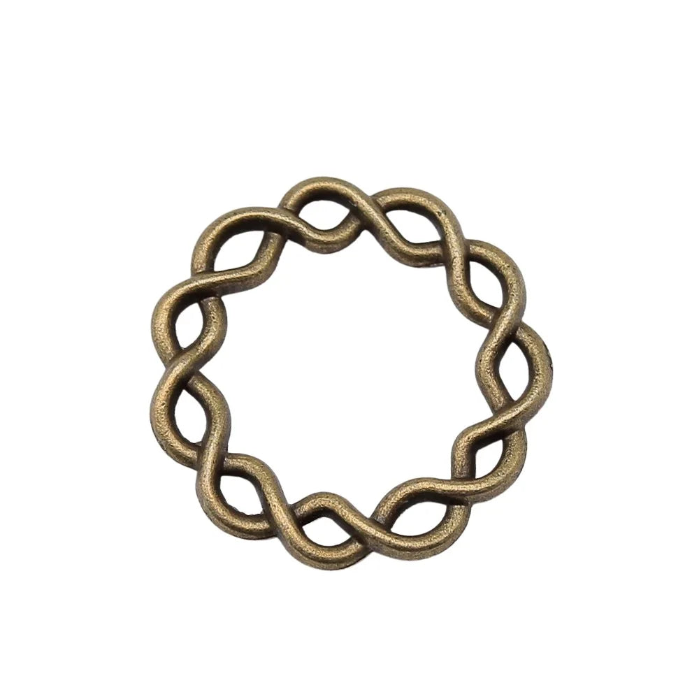 20x20mm 1.2g Zinc Alloy Flower Wreath Charm Pendant for DIY Vintage Necklace Bracelet Jewelry
