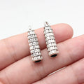 25x7mm 2.5g Antique Silver Zinc Alloy Leaning Tower of Pisa Charm Pendant for DIY Travel Jewelry