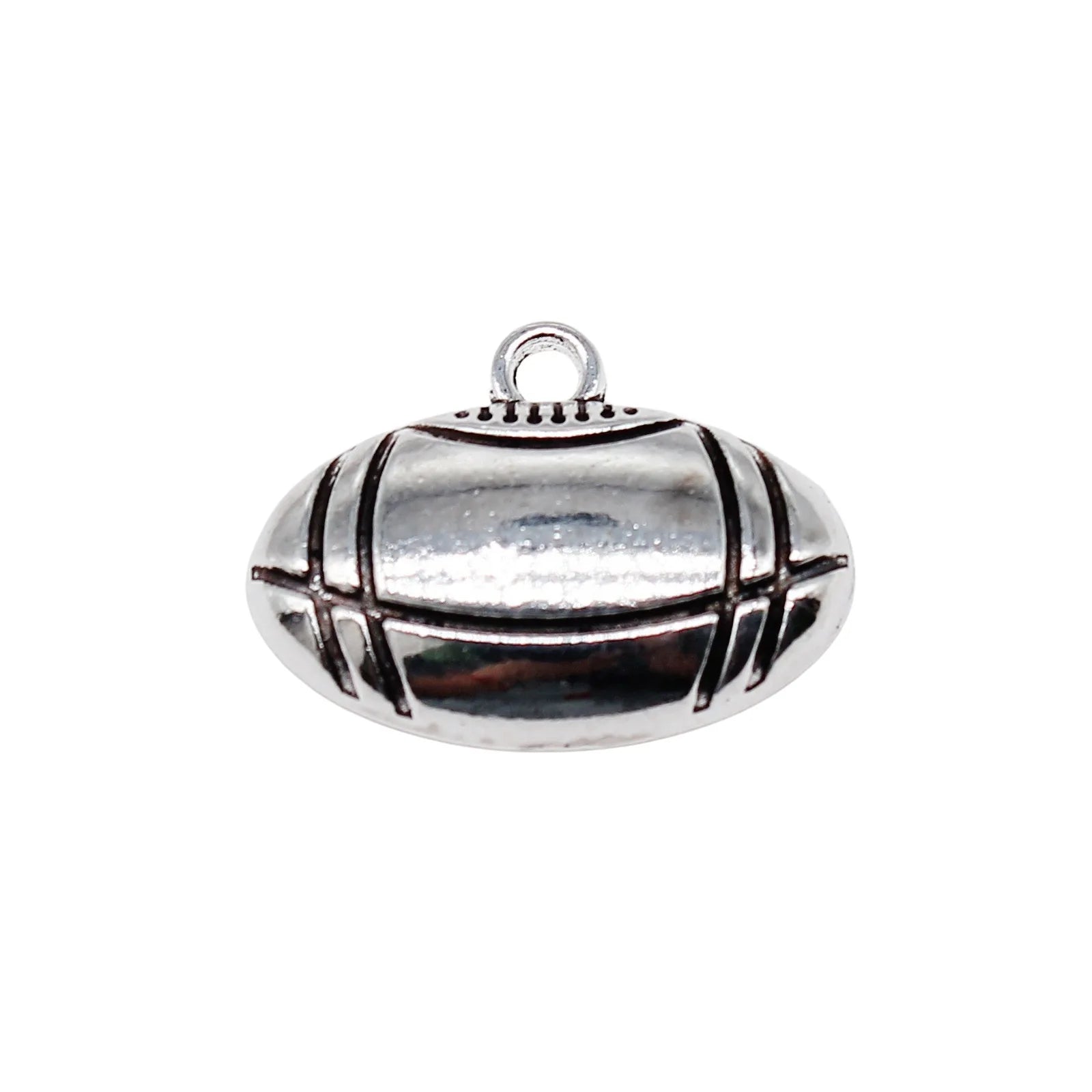 20x15mm 1.9g Antique Silver Zinc Alloy Football Charm Pendant for DIY Bracelet Necklace Making