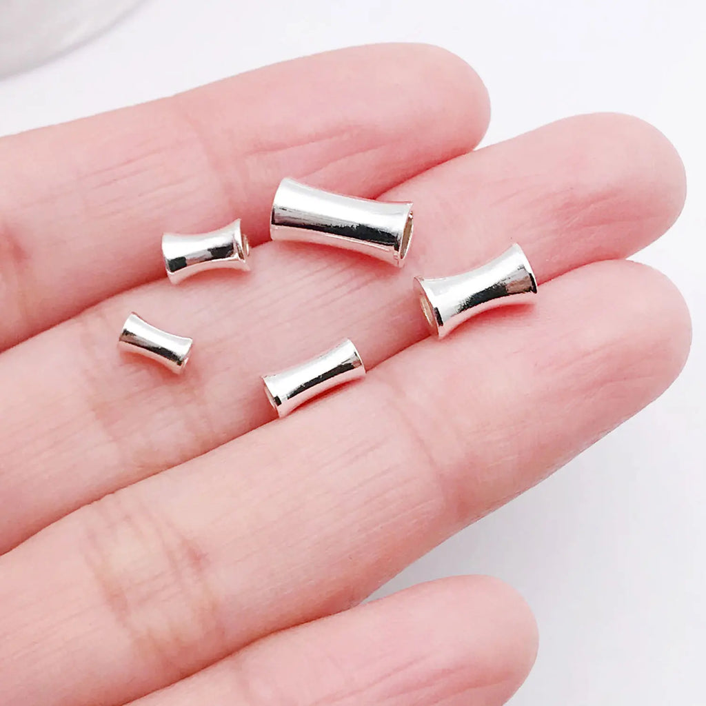 Copper Alloy 18K Gold Plated Bamboo Joint Spacer Bead for Bracelet Necklace Jewelry Making