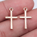 10x18mm 0.4g Multicolor Zinc Alloy Cross Charm Pendant for DIY Necklace Bracelet Jewelry Making