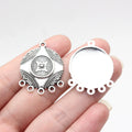 31.5x25.1mm 3g Multicolor Zinc Alloy Earring Connector Charm for DIY Earring Jewelry Making