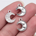 15x12mm 0.8g Multicolor Zinc Alloy Moon Star Charm Pendant for DIY Necklace Bracelet Making