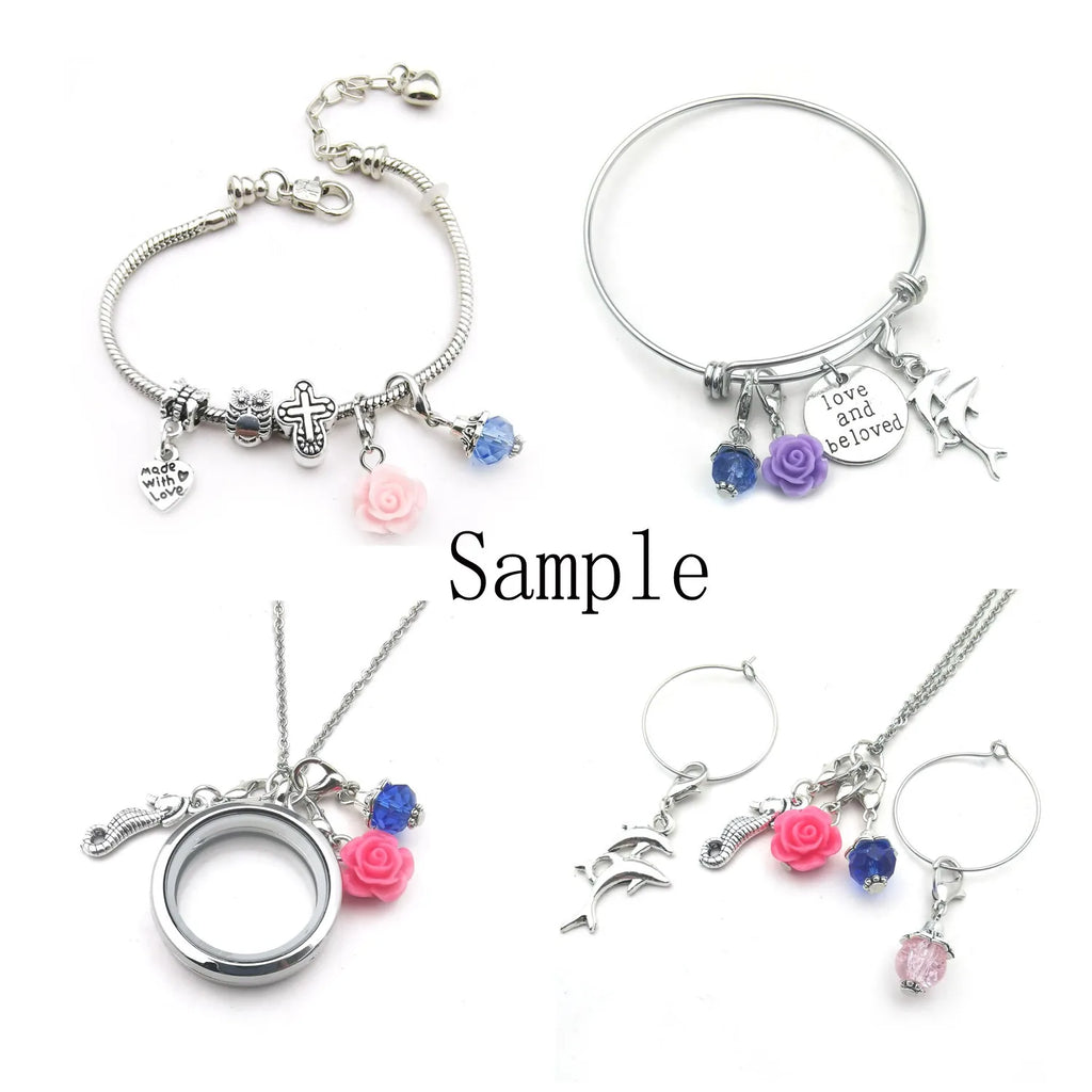 Vintage Zinc Alloy Inspirational Letter Tag Lobster Clasp Charm for DIY Accessories