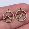 19x16mm 1g Multicolor Zinc Alloy Yoga Charm Pendant for DIY Necklace Bracelet Making