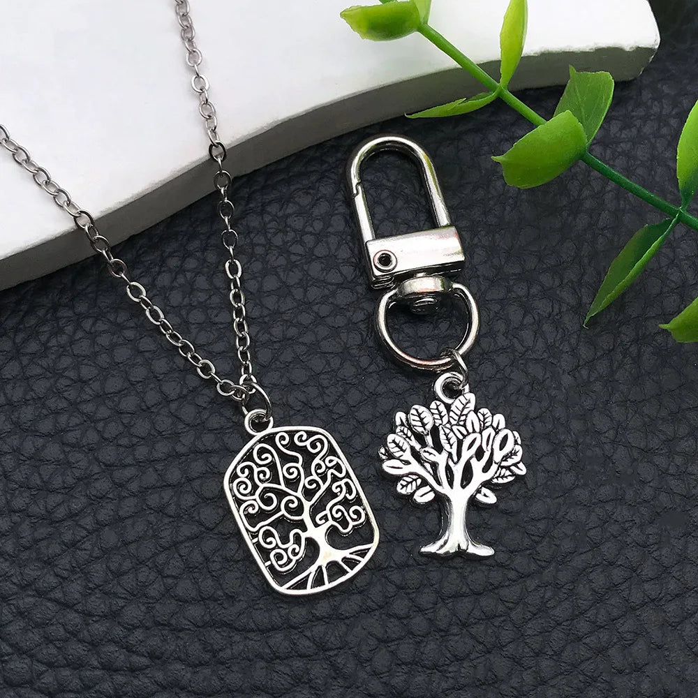 Antique Silver Zinc Alloy Leaf Tree of Life Bead for DIY Beaded Jewelry