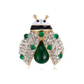 Luxury Ladybug Insect Brooch With Rhinestone Alloy Enamel Wings, Elegant Lapel Pin Corsage Gift