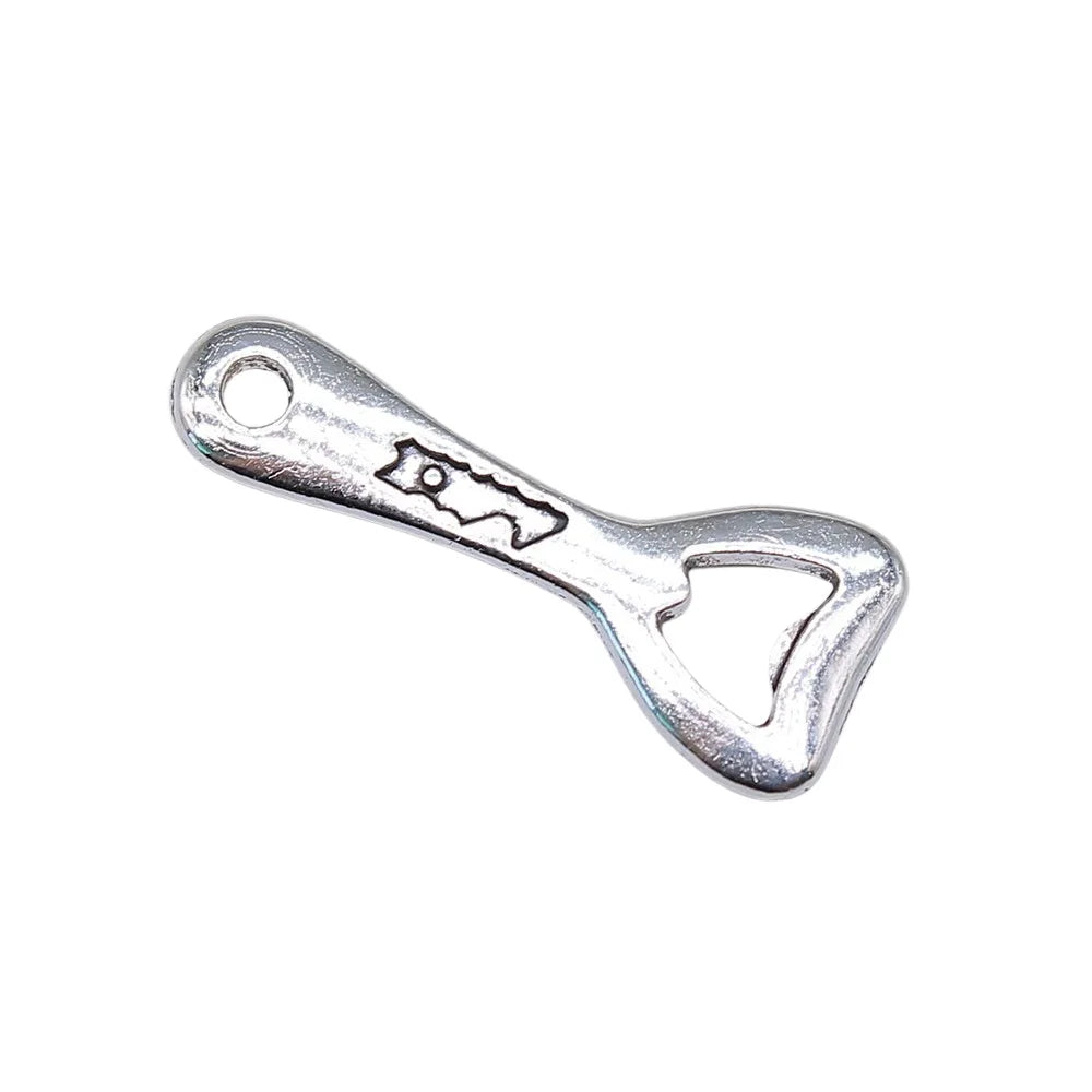 11x27mm 1.3g Antique Silver Zinc Alloy Bottle Opener Charm Pendant for DIY Jewelry Making