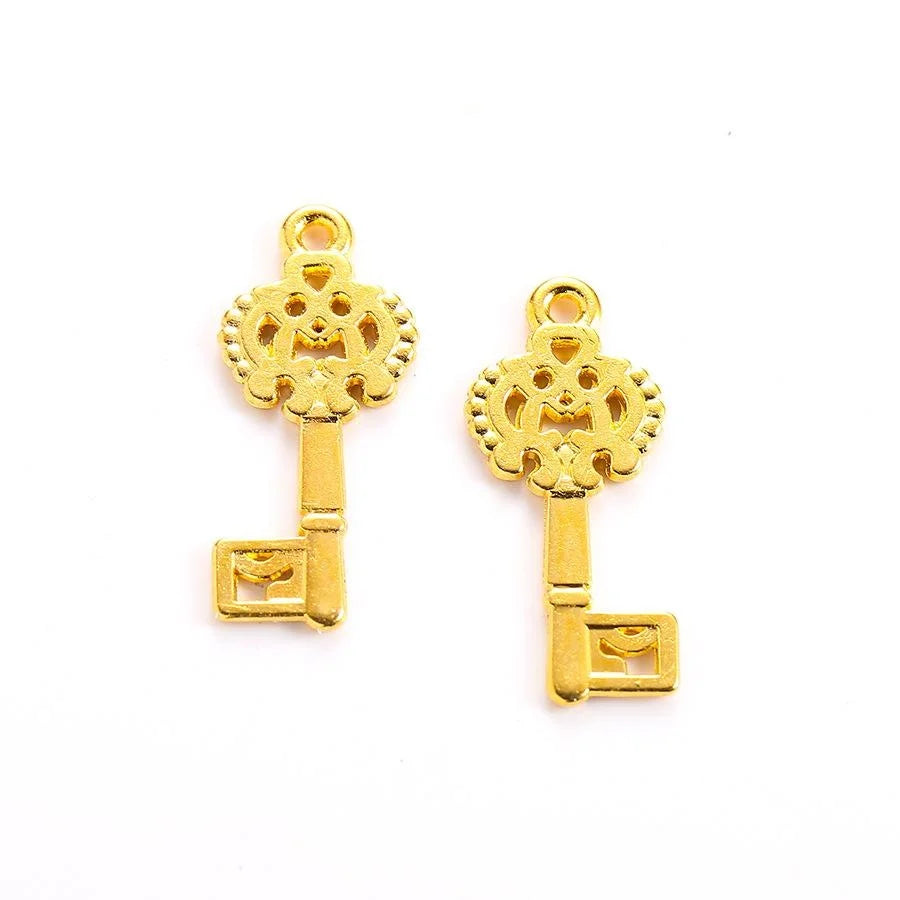 28x12MM Zinc Alloy Key Lock Charm Pendant for DIY Necklace Bracelet Jewelry Making