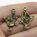 29x20mm 2g Multi-Color Zinc Alloy Snowman Charm Pendant for Christmas Necklace Bracelet Making