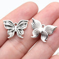 20x15mm 1.8g Antique Silver Zinc Alloy Butterfly Charm Pendant for DIY Necklace Bracelet Making