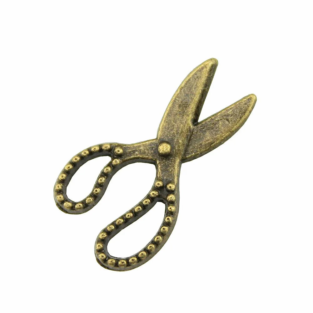19x11mm 0.5g Multi-Color Zinc Alloy Scissors Charm Pendant for Necklace Bracelet DIY Jewelry Making