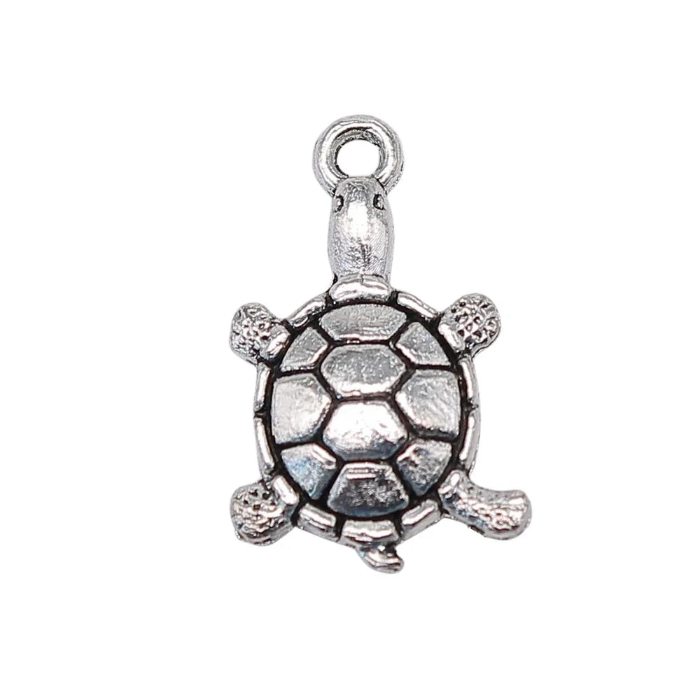 18x11mm 1.1g Multicolor Zinc Alloy Turtle Charm Pendant for DIY Bracelet Necklace Jewelry Making