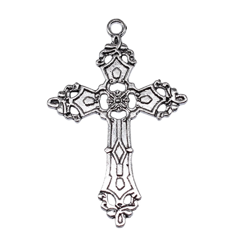 55x36mm 4.3g Multi Color Zinc Alloy Gothic Cross Charm Pendant for DIY Necklace Bracelet Jewelry Making