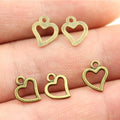 10x8mm 0.2g Multicolor Zinc Alloy Small Heart Charm Pendant for DIY Bracelet Necklace Making