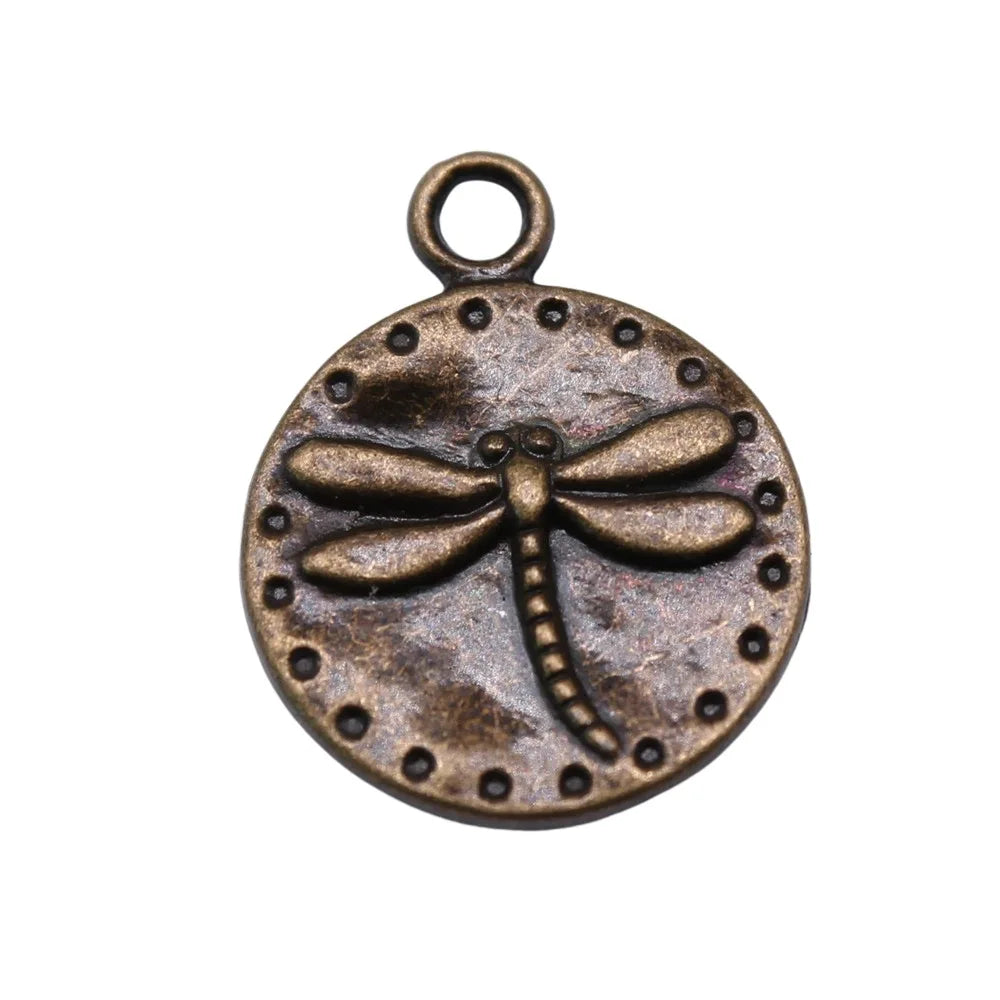 15mm 1.4g Multicolor Zinc Alloy Dragonfly Charm Pendant for DIY Necklace Bracelet Jewelry Making