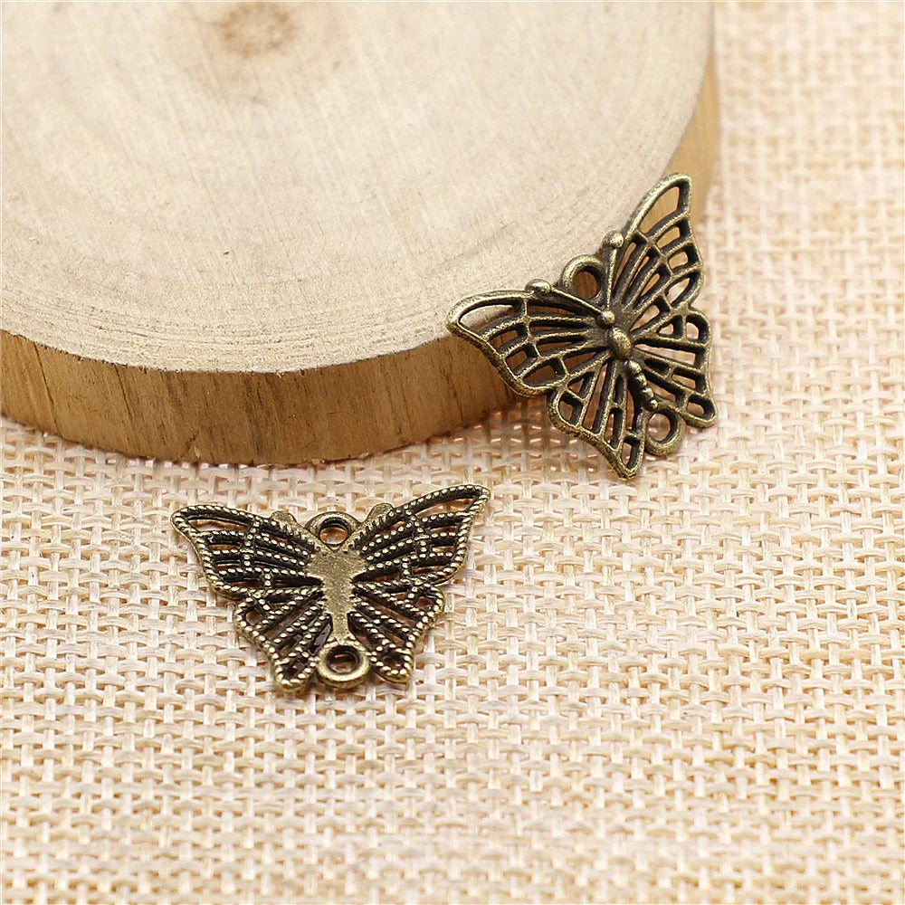 22x17mm 1g Multi Color Zinc Alloy Butterfly Connector Charm for DIY Bracelet Jewelry Making