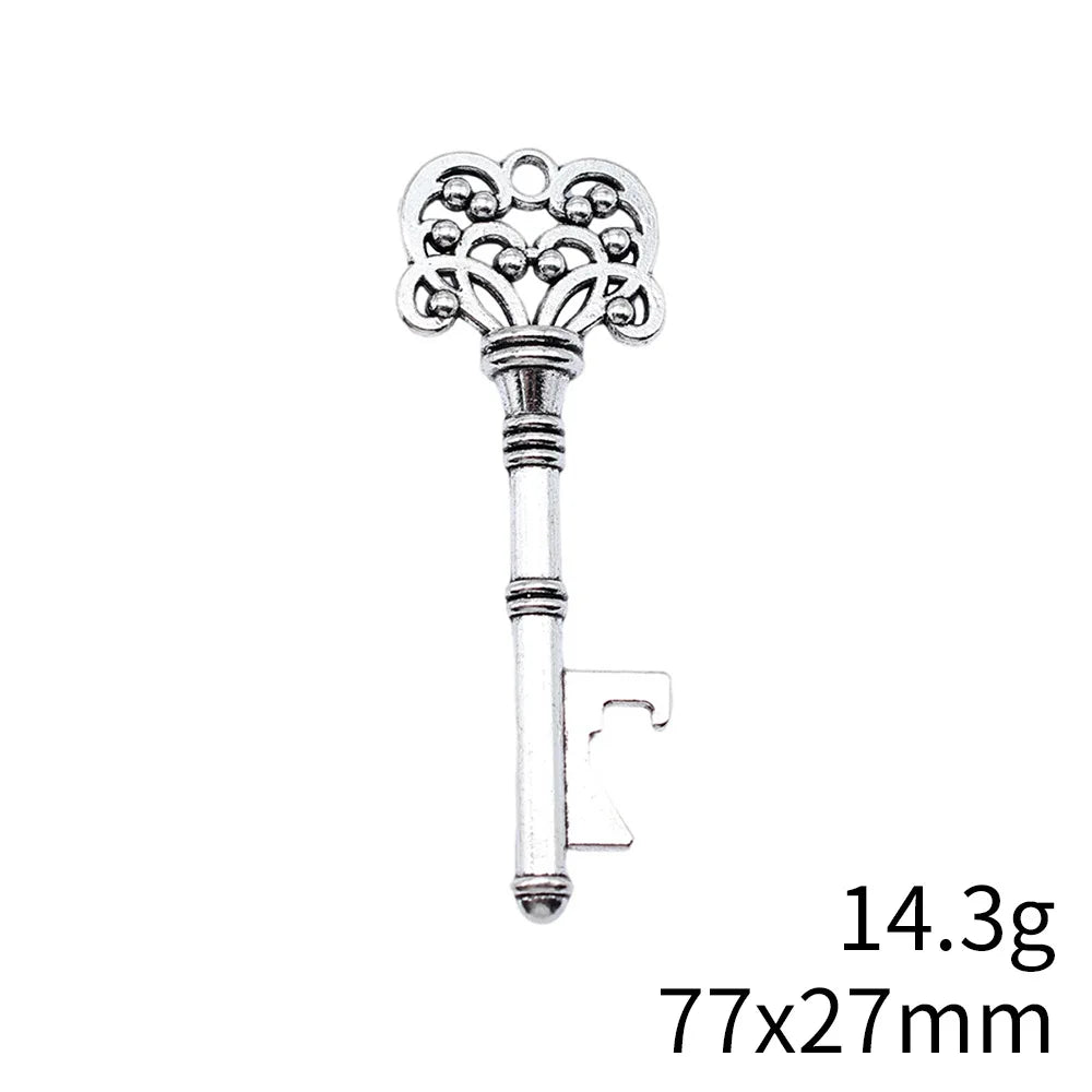 77x27mm 14.3g Multicolor Zinc Alloy Bottle Opener Charm Pendant for Keychain Jewelry Accessories
