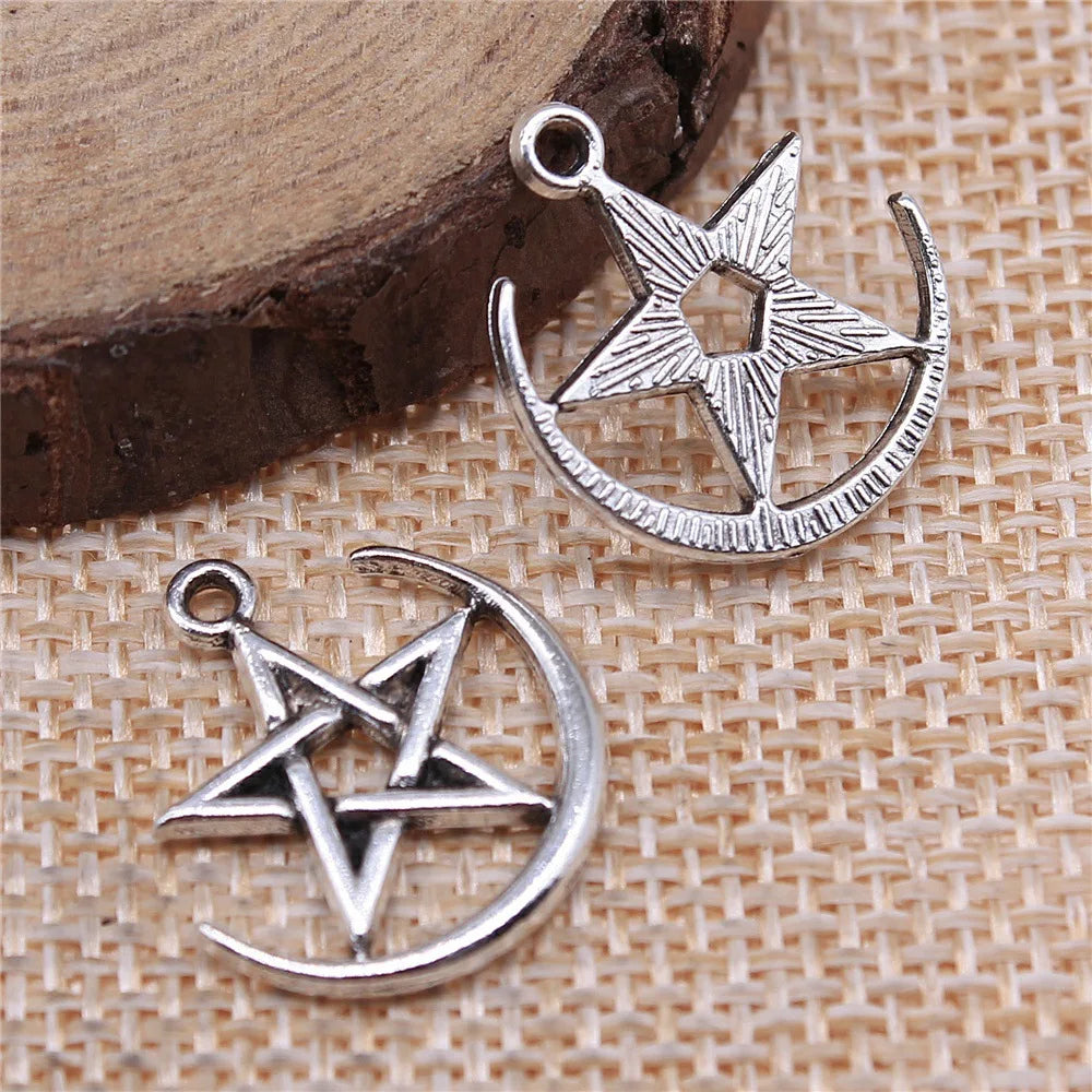 20x18mm 1.2g Multicolor Zinc Alloy Star Five Point Star Charm Pendant for DIY Jewelry Making