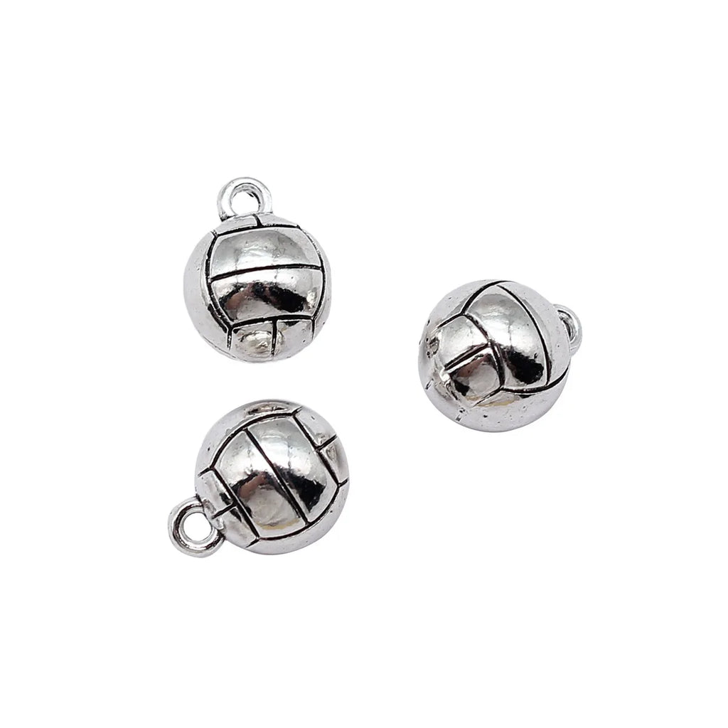 14x11mm 4.4g Multicolor Zinc Alloy 3D Volleyball Charm Pendant for DIY Necklace Bracelet Jewelry Making