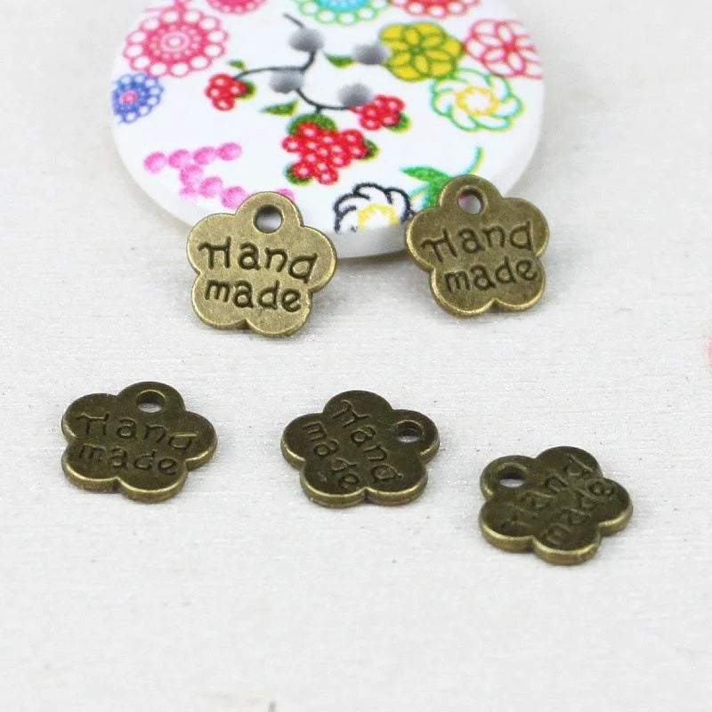 8MM Zinc Alloy Double Sided Charm Pendant for DIY Necklace Bracelet Jewelry Making