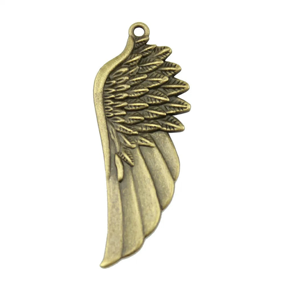 22x58mm 5.7g Multicolor Zinc Alloy Large Wing Charm Pendant for DIY Necklace Earrings Jewelry