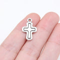 20x13mm 1.1g Antique Silver Zinc Alloy Cross Charm Pendant for DIY Necklace Bracelet Jewelry Making