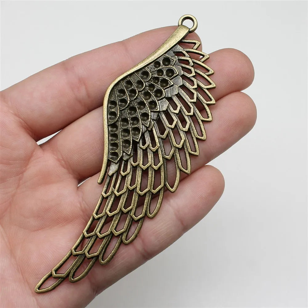 106x37mm 15.2g Multicolor Zinc Alloy Large Wing Charm Pendant for DIY Bracelet Necklace Jewelry Making