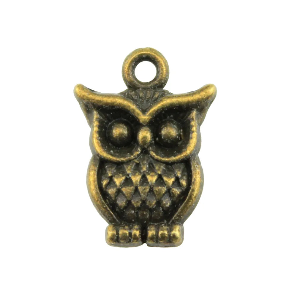 16x12mm 1.3g Multicolor Zinc Alloy Owl Cat Charm Pendant for DIY Necklace Bracelet Jewelry Making