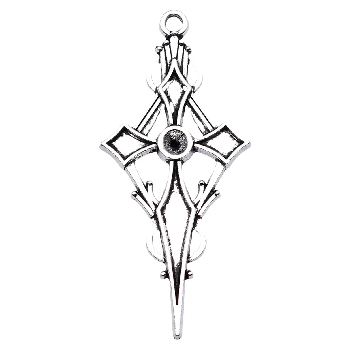 48x22mm 3g Antique Silver Zinc Alloy Sword Charm Pendant for Vintage DIY Necklace Making