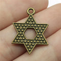 28x20mm 2.5g Multicolor Zinc Alloy Hexagram Charm Pendant for DIY Necklace Bracelet Making