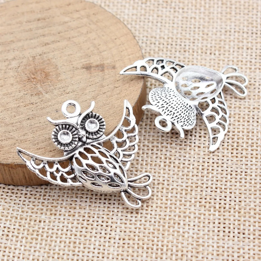 36x35mm 4.5g Multicolor Zinc Alloy Owl Cat Charm Pendant for Clothing Accessories and DIY Jewelry Making