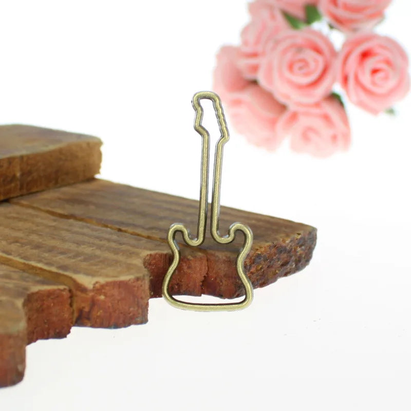 40x17MM Antique Silver Zinc Alloy Guitar Charm Pendant for DIY Necklace Bracelet Jewelry Making
